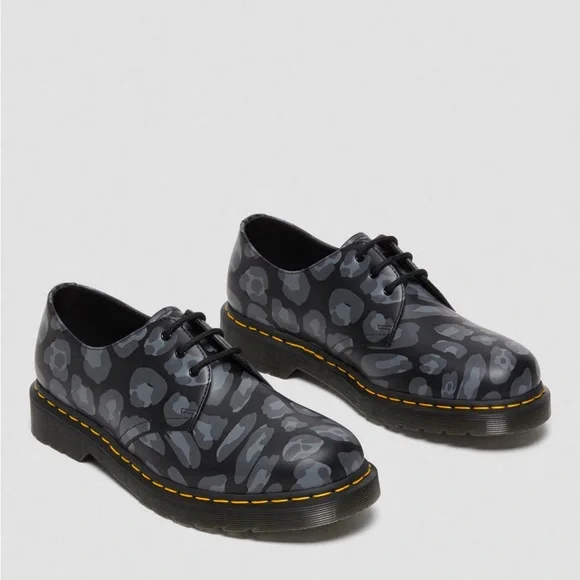 Dr. Martens 1461 DISTORTED LEOPARD PRINT OXFORD SHOES